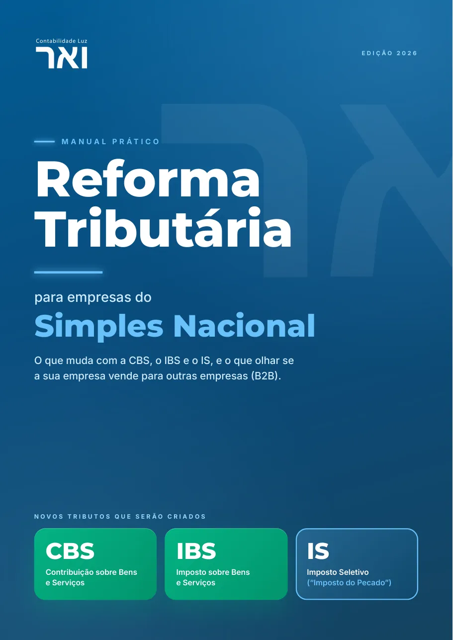 Capa do Manual Prático da Reforma Tributária para empresas do Simples Nacional, edição 2026